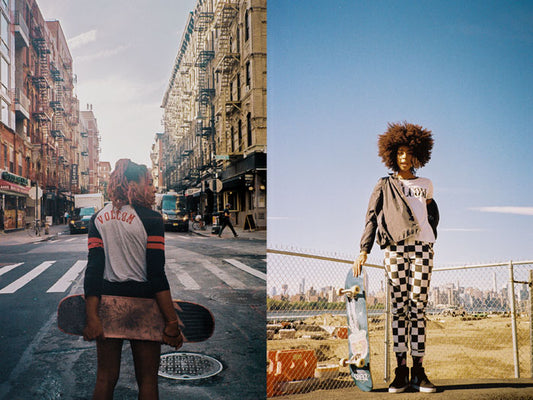 LONDON PHOTOGRAPHER LEILA AFGHAN IN NYC WITH SKATE GIRLS BRIANA AND YASMEEN