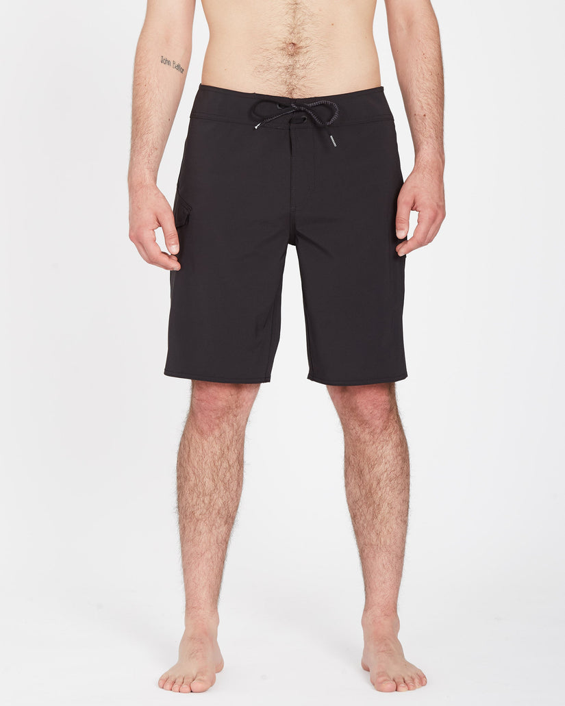 Boardshort Lido Solid Mod 20" - BLACK