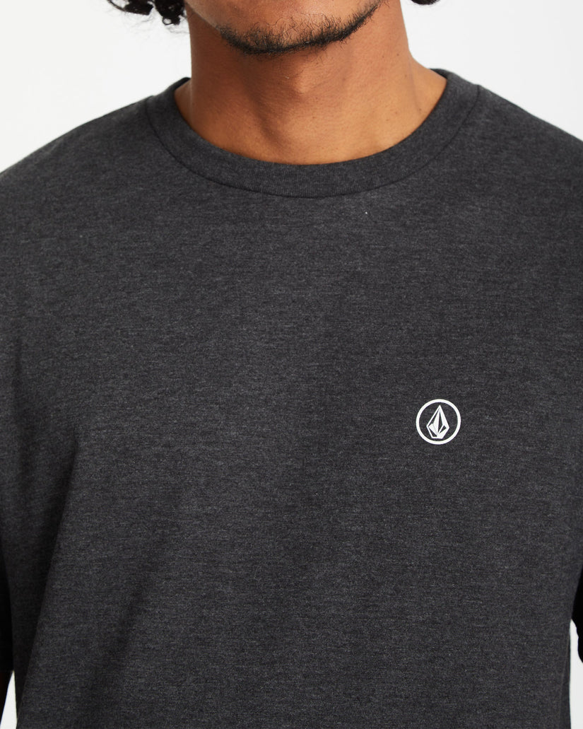 T-shirt Circle Blanks - HEATHER BLACK