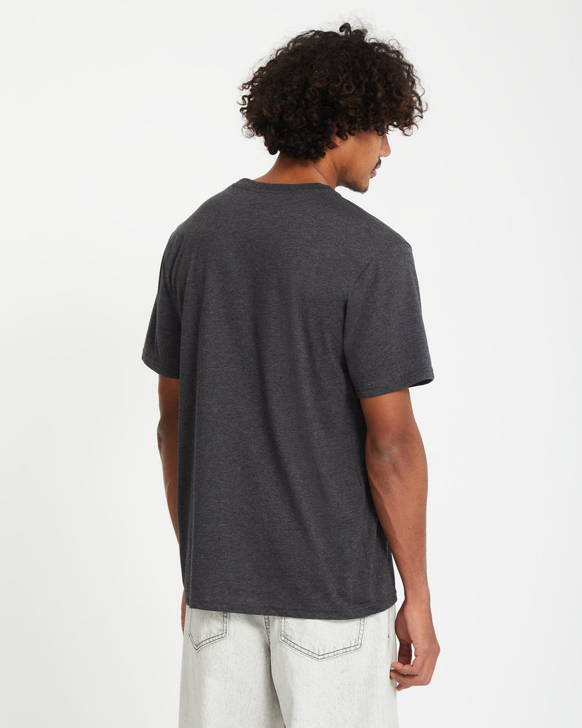 T-shirt Circle Blanks - HEATHER BLACK