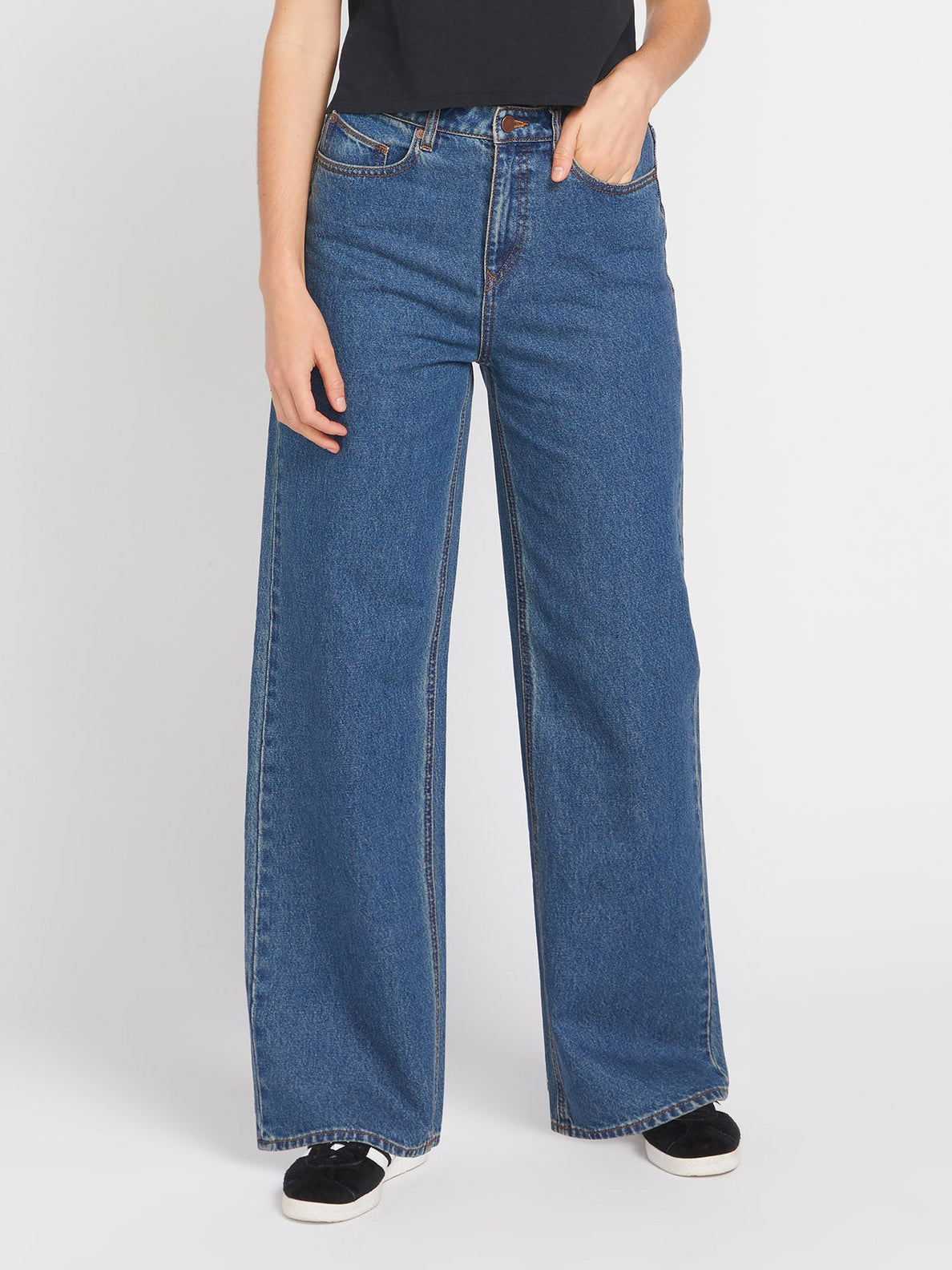 Jean Stoned High Rise - INDIGO RIDGE WASH