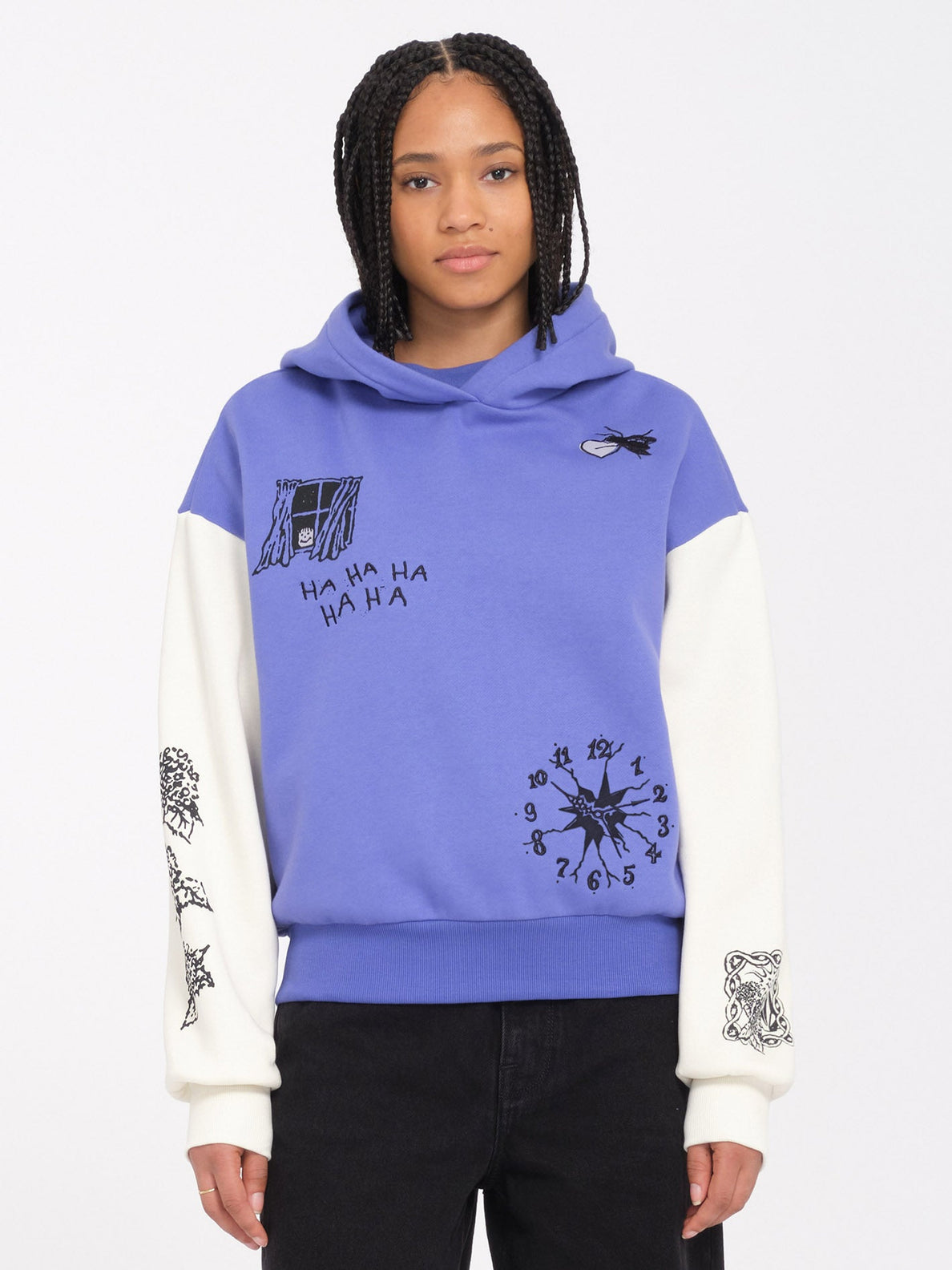 Sweat a capuche Keutchi BALLPOINT BLUE Femme Volcom France