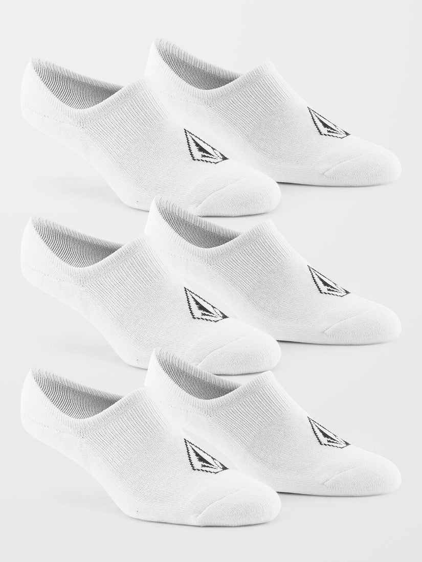 Stones No Show Socks (3 Pack) - WHITE (D6302005_WHT) [B]